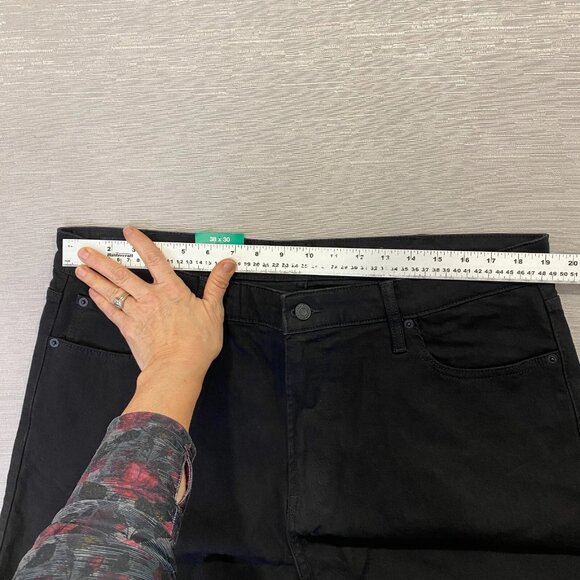 Lucky Brand 410 Jeans Mens 38 x 30 Black Denim Pants Straight Leg - Picture 8 of 14